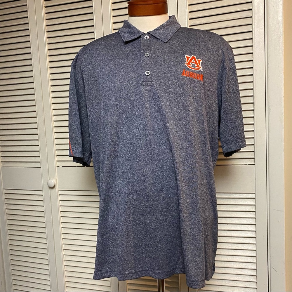 Champion Elite Size XL Auburn Tigers Polo Blue/Orange War Eagle